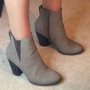 Call it Spring Gray Heeled Bootie